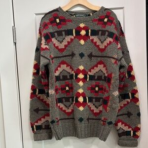 Ralph Lauren Vintage Polo Country Hand Knit 100% Wool Sweater—FABULOUS!! Large